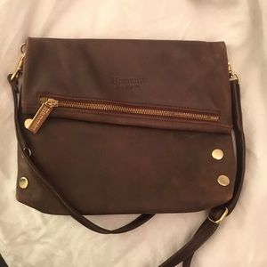 Hammitt eggplant leather cross body bag
